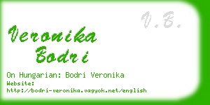 veronika bodri business card